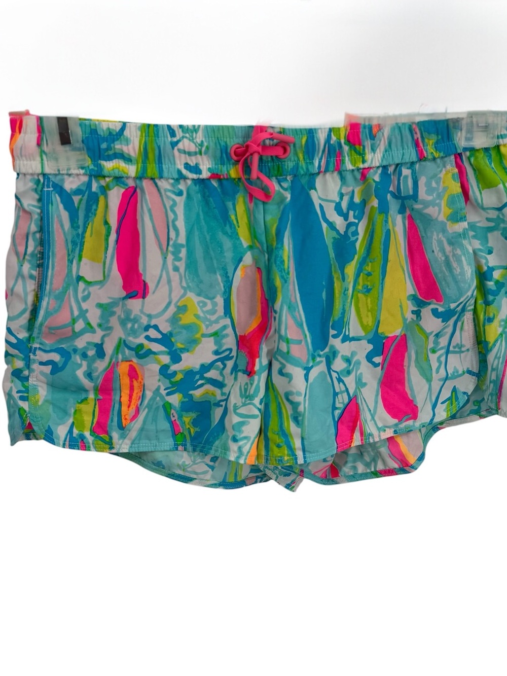 Lilly Pulitzer Callahan shorts abstract print nylon 3” pockets pull on